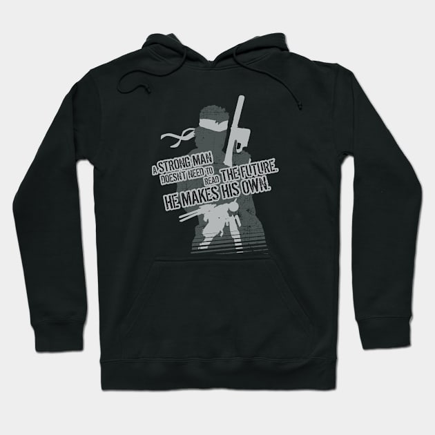 Metal Gear Solid - Solid Snake - A strong man doesn’t need to read the future. He makes his own. #2 Hoodie by InfinityTone